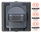 KOPP Steckdose 1f anth glz AP Klappd BSF BLUEELECTRIC 109815008 abschl IP44