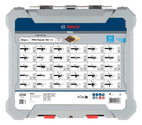 BOSCH-EW Fräserset 30tlg 2607017475