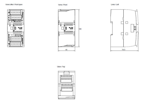 SIEMENS SPS-Digitales E/A-Modul 8Eing DC 6ES7223-1BH32-0XB0 8Ausg 0,5A 5-28,8V