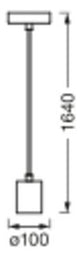 LEDVANCE LED-Pendelleuchte 1LED go E27 Vintage 1906 PenduLum Round Gold sym