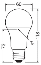 LEDVANCE LED-Lampe E27 A100 13W 2700K ws LED Classic A 100 P 13W 827 Frosted 1521