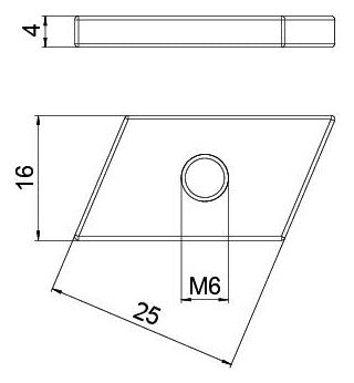 BETTERMANN Gleitmutter M6 ST ACMSN M6 ZL