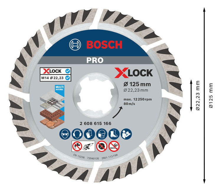 BOSCH-EW Diamant-Trennscheibe 125x10mm 2608615166 f.Backstein f.Beton Kst