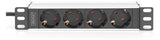 ASSMANN ELEKTRO Rack-Stromverteilung 1HE DN-95418 4Steckd