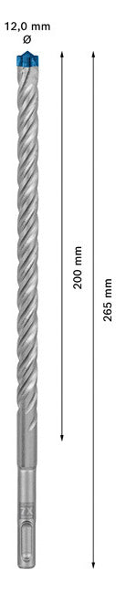 BOSCH-EW Hammerbohrer  12mm SDSplus SDS plus-7X 1pc 200/265mm f.Beton
