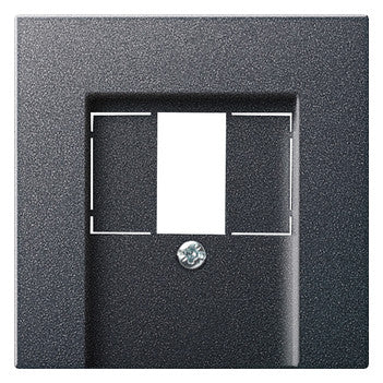 GIRA Zentralplatte USB/TAE 1f anth System 55 027628 Schraubbef