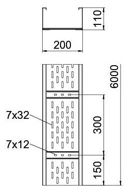 BETTERMANN Weitspannkabelrinne ST o.Verb WKSG-Serie WKSG 120 FT 110x200x2mm
