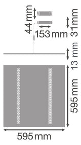LEDVANCE LED-Panel 595x595mm 33W 4000K PANEL INDV 600 33 W 4000K 4000lm ws