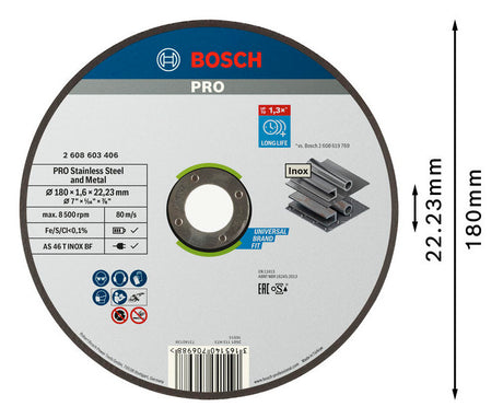 BOSCH-EW Trennscheibe 180x1,6mm f.Metall 2608603406