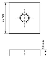Walraven Schiebemutter RapidRail M6 25x25x5 Edelstahl 1.4401 V4A | 6511006