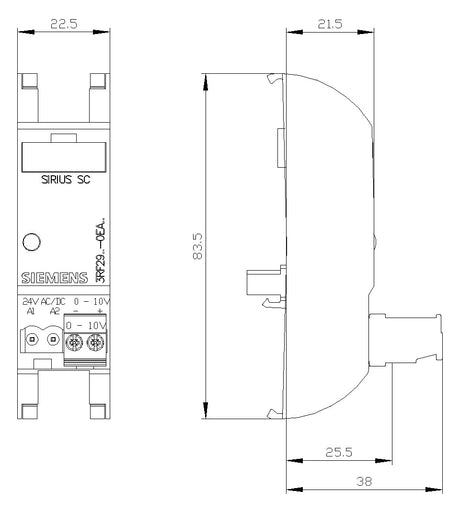 SIEMENS Leistungsschütz 24VUC REG 3RF2900-0EA18