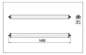 RIDI Lichtrohrsystem 35W 4000K 5200lm IRL-O140-3NDWS8400500 Konv LED direkt