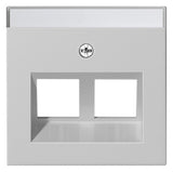 GIRA Zentralplatte Mod-Jack 2f gr System 55 2640015 Schraubbef