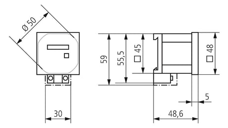 THEBEN Betriebsstundenzähler analog AC BZ 142-3 FRmont 230V 99999h IP65