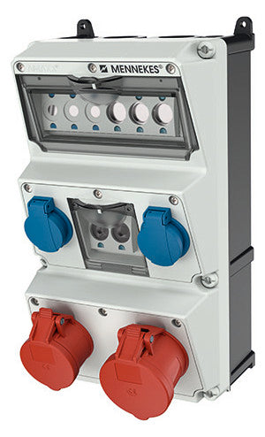 MENNEKES CEE-Kombi Kst gr IP44 2Steckd AMAXX 930009 1x16A5p400V 1x32A5p400V