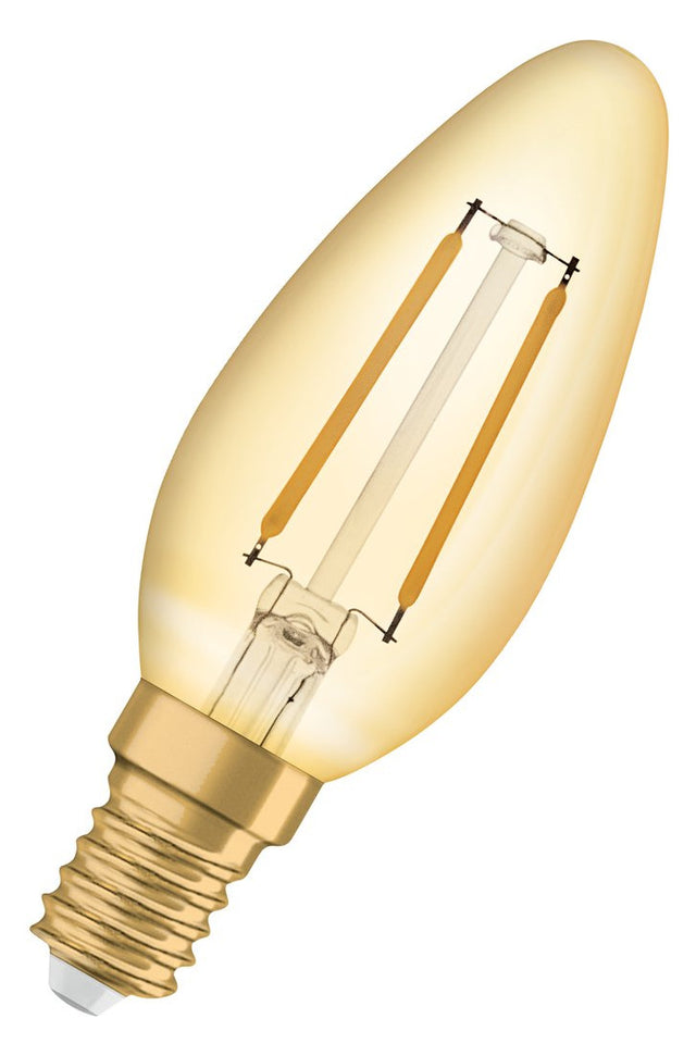 OSRAM LED-Kerzenlampe FM E14 1,5W 2400K Vintage 1906 Classic B 12 Fil 1.5W go G