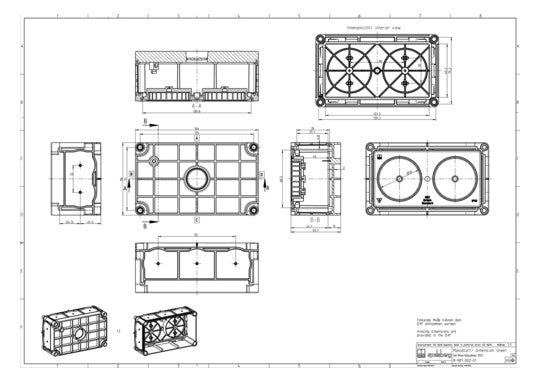 SPELSBERG Gerätedose UP Klemme luftd Kst BS 2 146x86x60mm IP30 rechteck