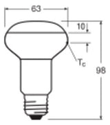 LEDVANCE LED-Reflektorlampe E27 4,9W ws LED R63 60 36° DIM P 4.9W 927 E27 2700K