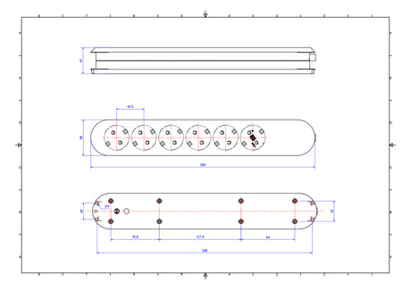 BACHMANN Steckdosenleiste 6f ws 35° IP20 381.246K