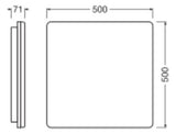 LEDVANCE LED-Anbauleuchte 19-27W 3780lm SF FLAT SQ 500 P 27W CPS 3000-4000K ws