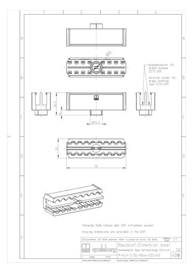 SPELSBERG Haltevorrichtung Ersatzteil Abox 025/040 KH 2273 2,5²