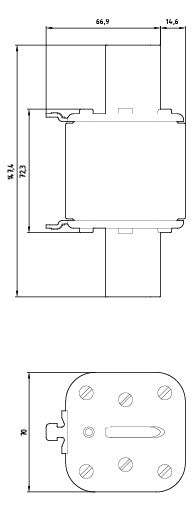 SIEMENS NH-Sicherungseinsatz 500A NH3 gG 3NA3365 500VAC Stirnk