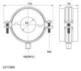 WALRAVEN Kälteschelle BISOFIX E19 60 mm Gewinde: M8/M10 -45/+105 C