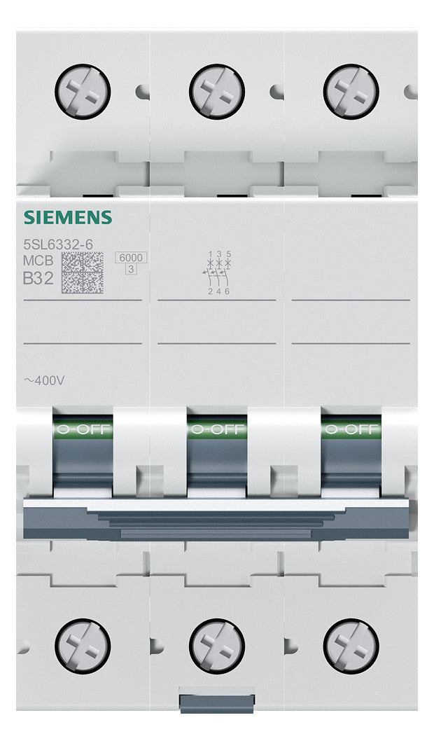 SIEMENS Leitungsschutzschalter UC B 32A 5SL6332-6 3p 400V 3TE 50Hz IP20