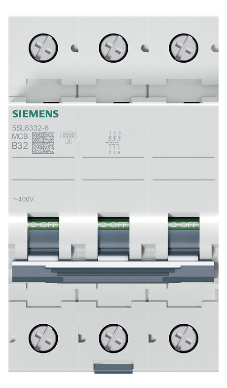 SIEMENS Leitungsschutzschalter UC B 32A 5SL6332-6 3p 400V 3TE 50Hz IP20
