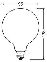 LEDVANCE LED-Kugellampe FM E27 G95 11W D LED Classic Globe 95 100 Fil DIM S 4000K