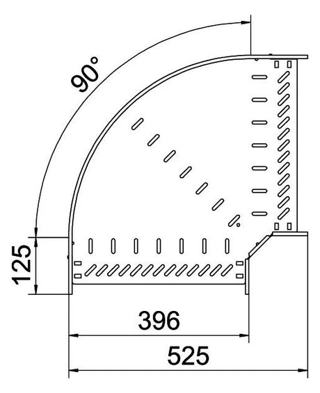 BETTERMANN Bogen_starr 90° ST horiz RB 90 640 FT 60x400mm int.Verb