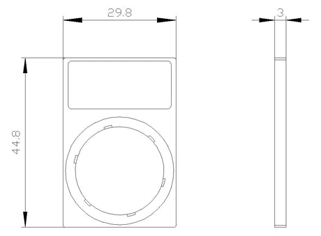 SIEMENS Bezeichnungsschild sw quadrat 3SU1900-0AN10-0AA0 deutsch 27,2x44,8mm