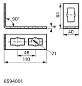 Walraven Knopfverbinder PushStrut flach 110x64x40 elektrolytisch verz. QW3/90 | 6594001