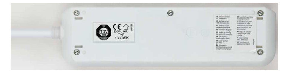 BRENNENSTUHL Steckdosenleiste 3f ws Eco-Line Ein/Aus 1,5m 45 1152320015
