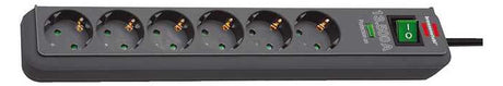 BRENNENSTUHL Steckdosenleiste 6f anth Eco-Line Ein/Aus 5m 45° 1159710515