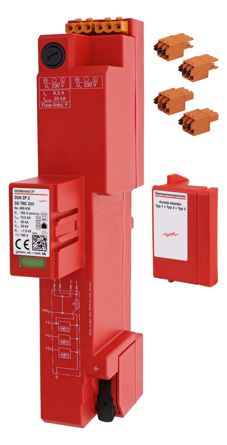 DEHN SE Kombi-Ableiter Sammelsch 3p 2TE DSH ZP 2 SG TNC 255 230VAC 1,5kV