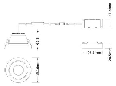LEDVANCE LED-Einbaustrahler 7-13W EVG ws DL CMFT D100 P 13W MS 940 U19 WT 1LED