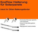 Balkonkraftwerk-Halterung für Gittergeländer