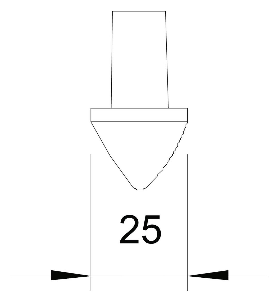 BETTERMANN Schlagspitze  25mm Guss unbeh 1819 25BP
