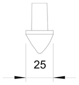 BETTERMANN Schlagspitze  25mm Guss unbeh 1819 25BP
