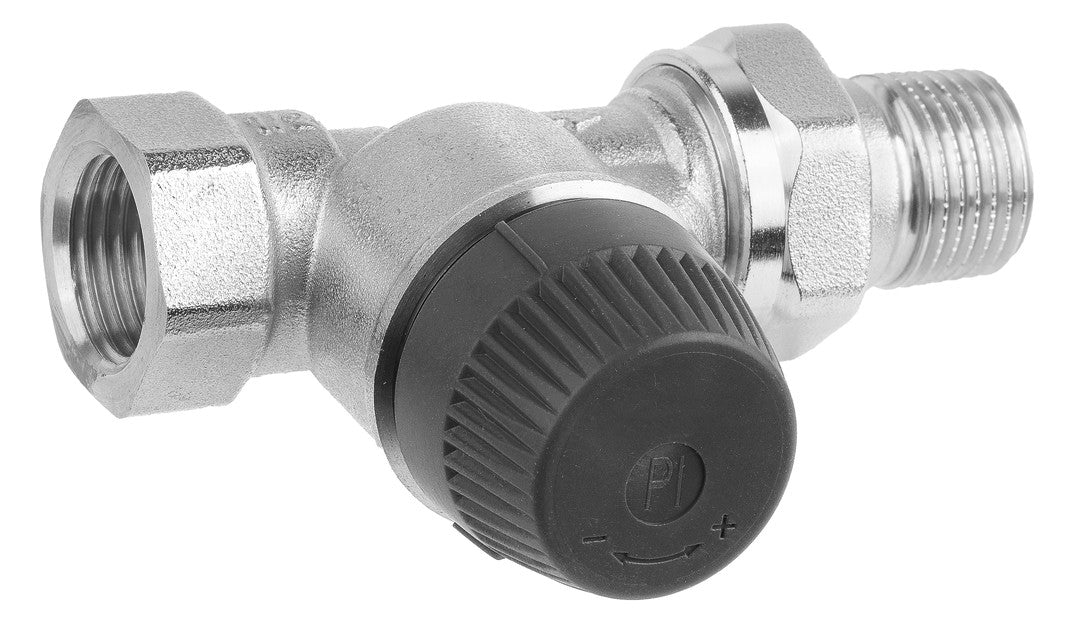 Honeywell Thermostatventil Kombi-TRV Messing vernickelt, Durchgang, DN20 | V2100DPI20