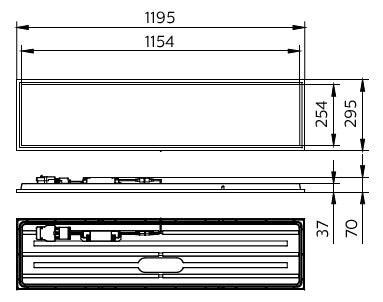 PHILIPS-LICHT LED-Panel 1200x300mm ws CoreLine RC132V G6 29_36_43S/830_40 PSDW