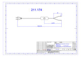 BACHMANN Netzanschlussleitung 1,8m 2,5A 211.174 2x0,75qmm sw IP20 Aderendh PVC