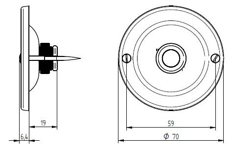 GROTHE Klingeltaster Ms ws UP rnd 28mm KS 2074 WS
