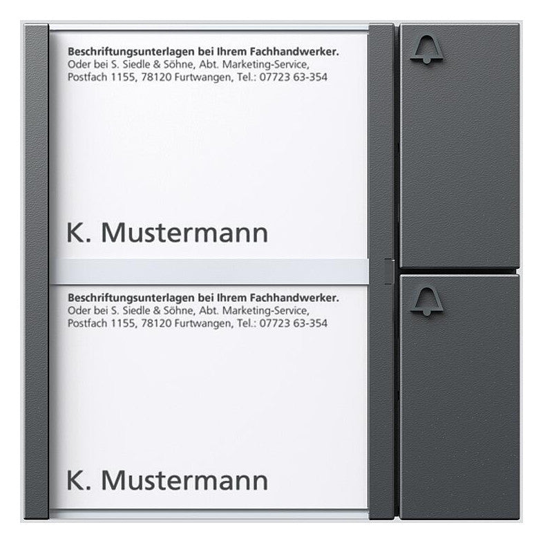 SIEDLE Tastenmodul 1+n 2RT dgr TM 612-2 DG 99x99x27mm
