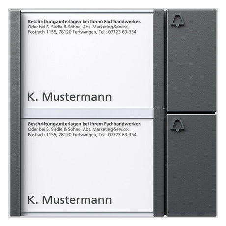 SIEDLE Tastenmodul 1+n 2RT dgr TM 612-2 DG 99x99x27mm