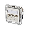 METZ CONNECT Anschlussdose Cat6A 3xRJ45 130B12D31102-E rws Kanaleinb schräg