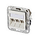 METZ CONNECT Anschlussdose Cat6A 3xRJ45 130B12D31102-E rws Kanaleinb schräg