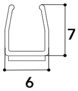 GGK Leitungsführungskanal Kst 6x7x2000mm MINI 6x7 snap tra unbeh
