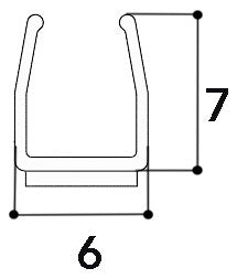 GGK Leitungsführungskanal Kst 6x7x2000mm MINI 6x7 snap tra unbeh